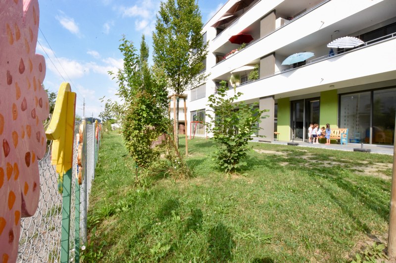 Kindergarten Witzke, Hohenems - Erdgeschoßnutzung in einer Wohnanlage