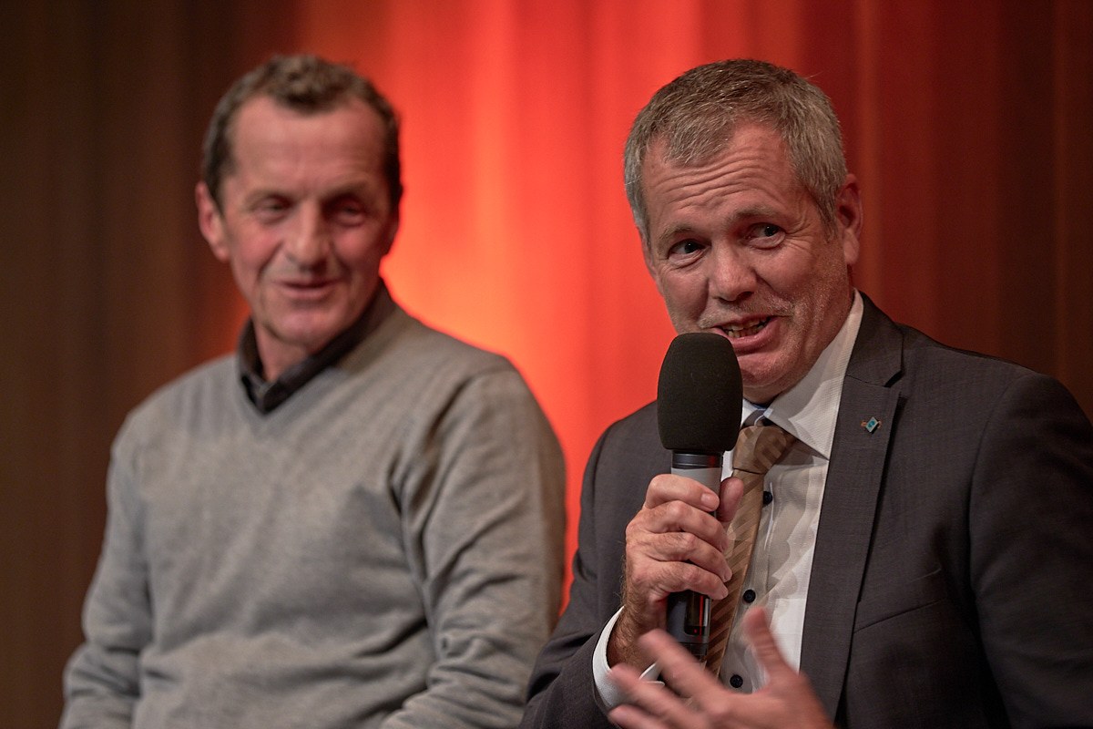 Anton Stabentheiner und VLV Vorstand Robert Sturn bei der Energie Lounge 2019. Bild Darko Todorovic