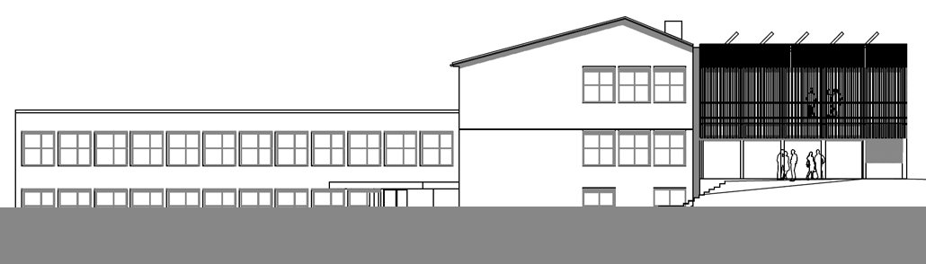 Gemeindehaus Lochau, Plan Schnitt